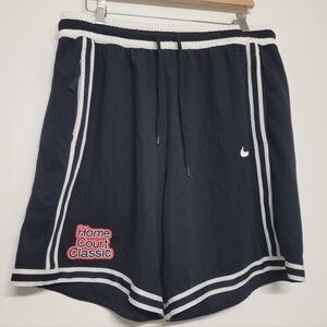 Nike Home Court Classic  Men's Dark Black Athletic Shorts with White Accents